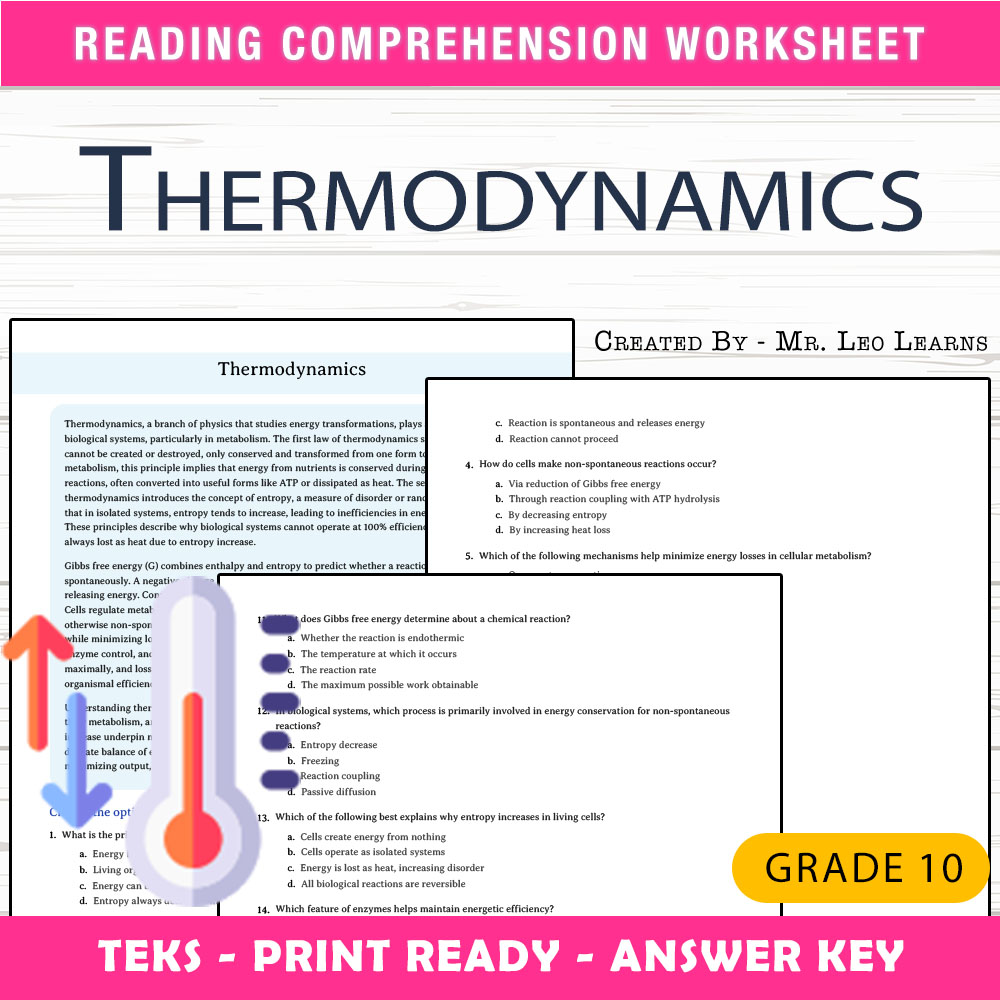 Grade 10 Science worksheet worksheet — Grade 10 Science | Thermodynamics Worksheet for Mastering Energy Transformations —…