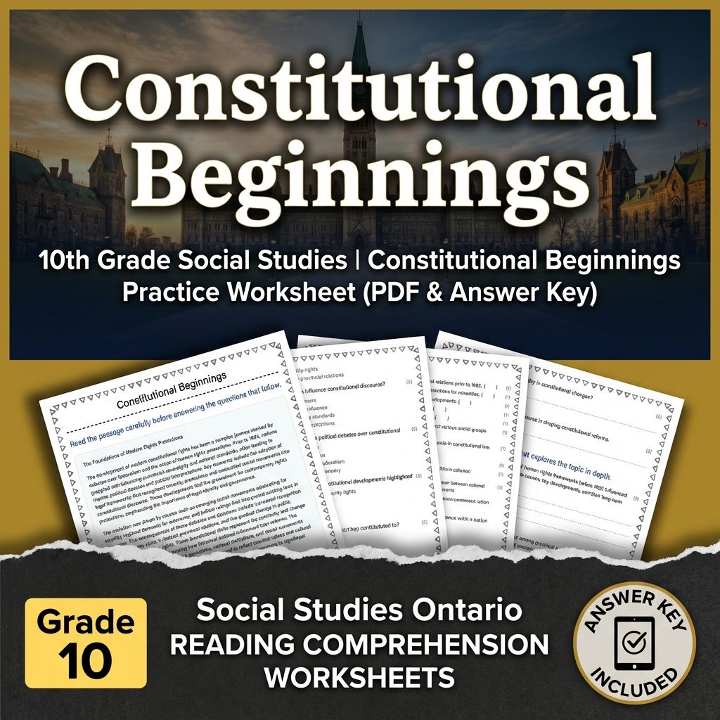 10th Grade Social Studies |Constitutional Beginnings Practice (PDF & Answer Key)