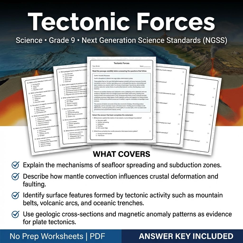 Grade 9 Science Worksheet Bundle | Physics, Biology, Earth & Energy Topics — included worksheet 39