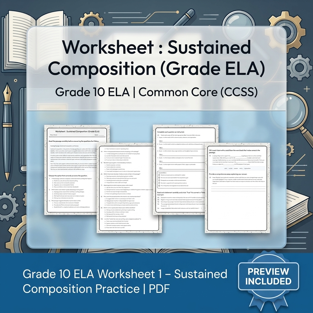 Grade 10 Source Integration & Writing Skills ELA Full-Year Bundle (CCSS) — included worksheet 32
