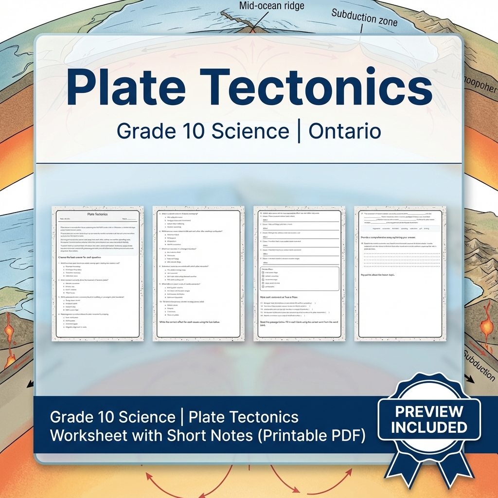 Grade 10 Science Lesson Group Bundle | Ontario Curriculum and STEM Topics — included worksheet 11