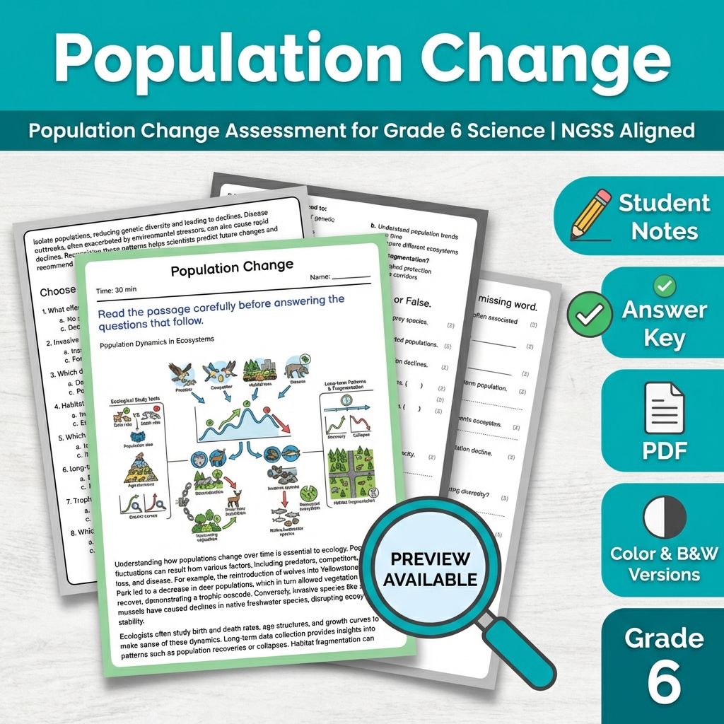 Grade 6 Science Full Year Bundle | NGSS Assessment Resources (Printable) — included worksheet 29