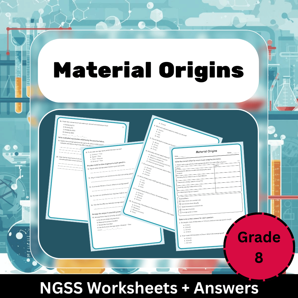 Grade 8 Science Worksheet Bundle | Cells, Climate, Evolution & Energy NGSS — included worksheet 36