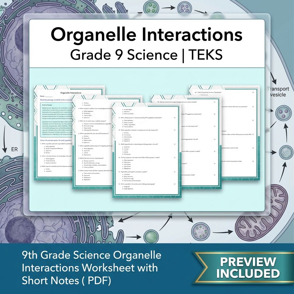 Grade 9 Science Worksheet Bundle: Cell Biology, Genetics & Ecology (Collection) — included worksheet 36