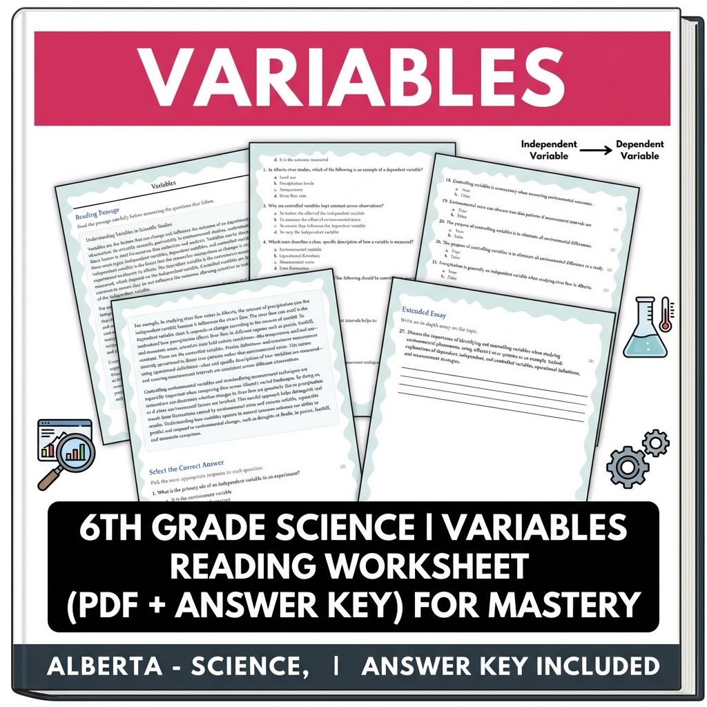Grade 6 Science Bundle – Data Analysis, Scientific Inquiry & Measurement Skills — included worksheet 7