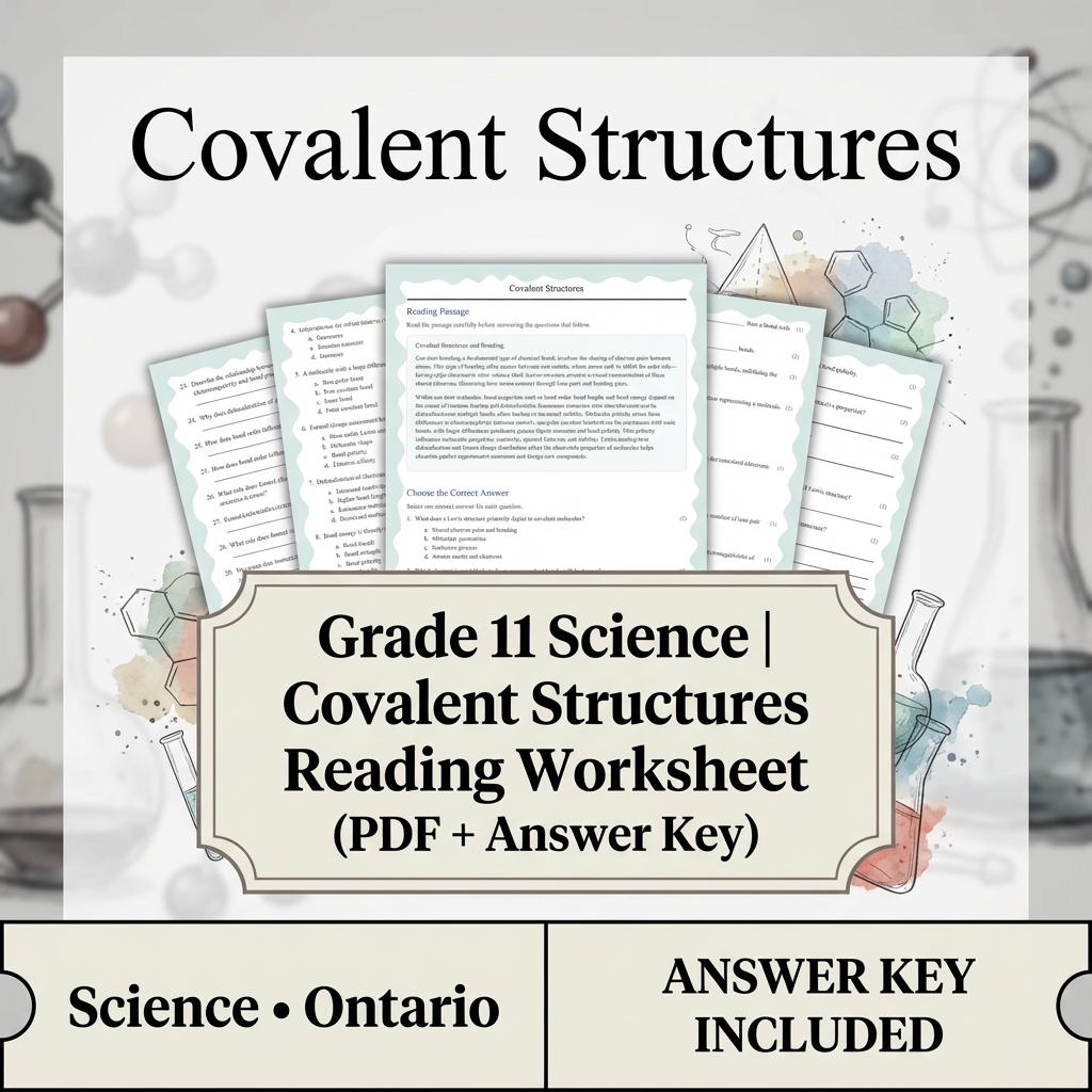Grade 11 Science Unit Bundle | Chemical Bonding & Reaction Energetics  — included worksheet 9