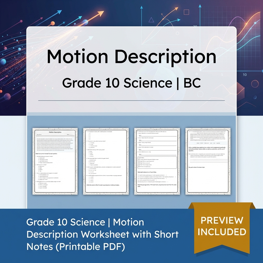 Grade 10 Science Bundle | Physics, Energy & Forces | Full Year Curriculum — included worksheet 41