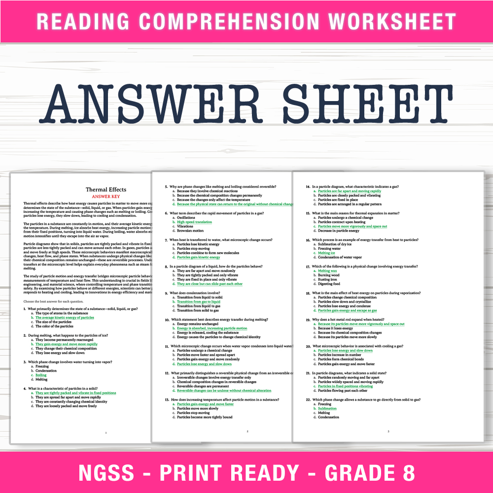 Grade 8 Science worksheet worksheet — Grade 8 Science | Thermal Effects Worksheet (PDF + Answer Key) — page 2