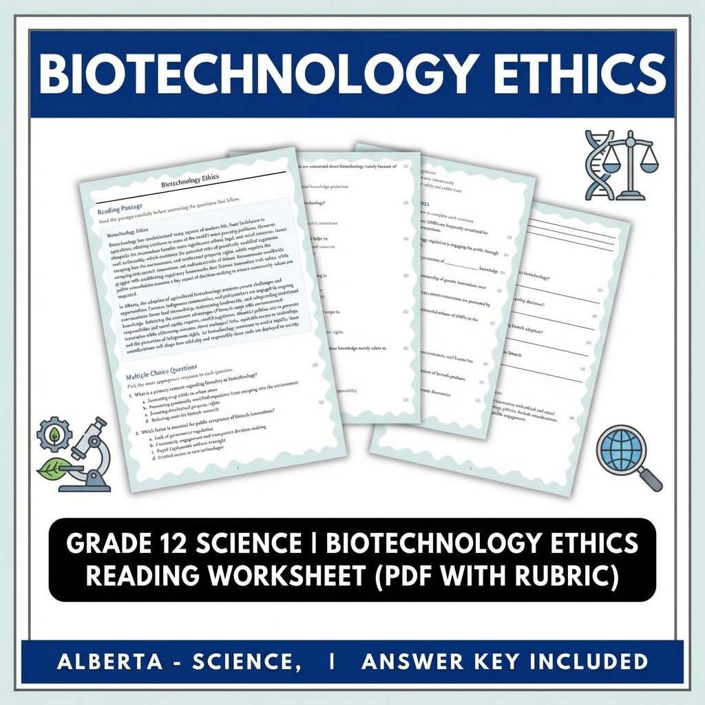 Grade 12 Science UNIT Bundle: Molecular Genetics, Evolution & Ecology Activities — included worksheet 10