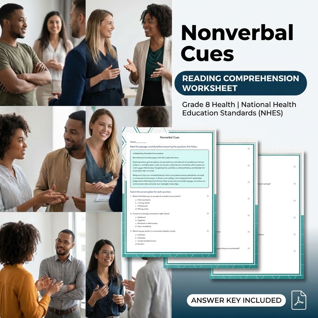 Grade 8 Health Worksheet Bundle – Body Systems, Wellness & Communication Strategies — included worksheet 24