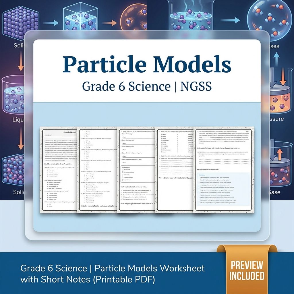 Grade 6 Science Worksheet Bundle | NGSS-Aligned Full Year Resource Pack — included worksheet 30