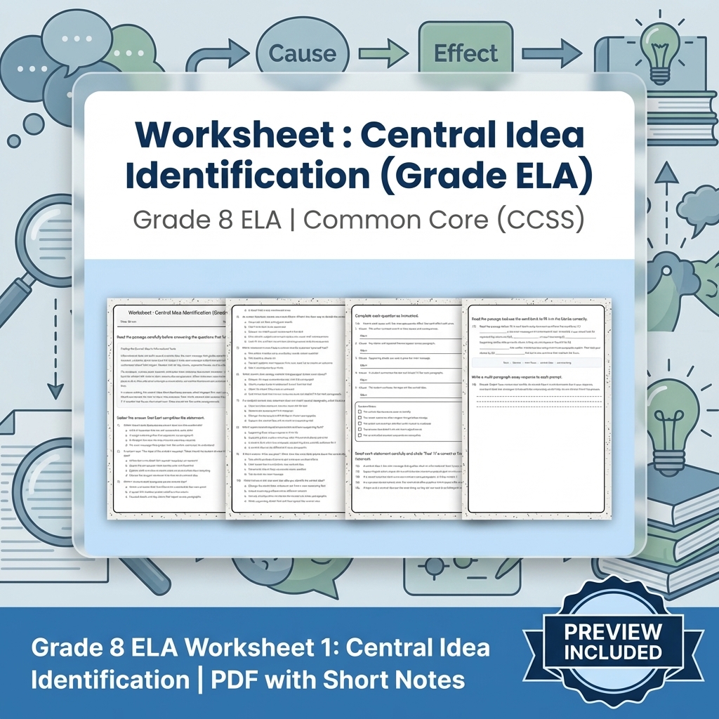 Grade 8 Clarity, Evidence & Argument Writing ELA Full-Year Bundle CCSS — included worksheet 26
