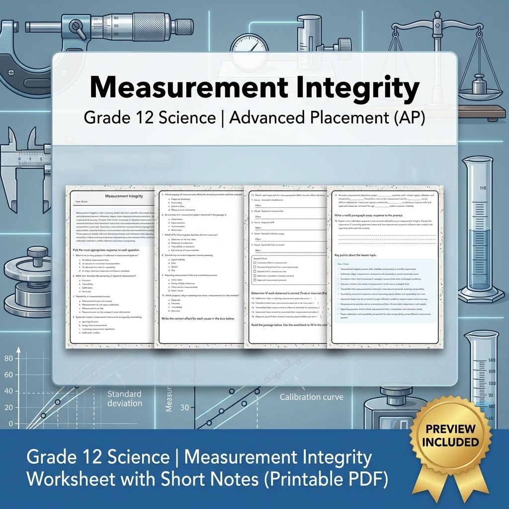 Grade 12 Science Worksheet Bundle – Physics & Biology Topics (PDF Collection) — included worksheet 41