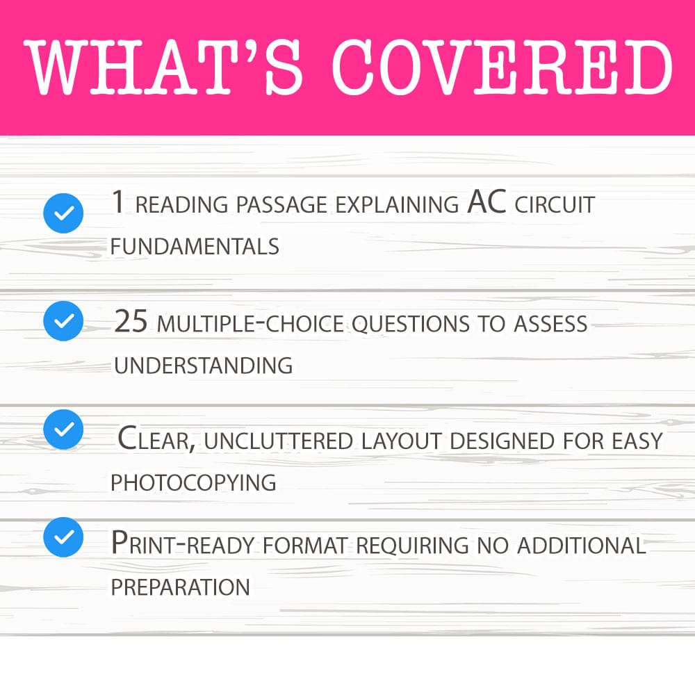 Grade 12 Science worksheet mcq paper worksheet — Grade 12 Science — AC Circuit MCQ Worksheet for Mastery — page 2