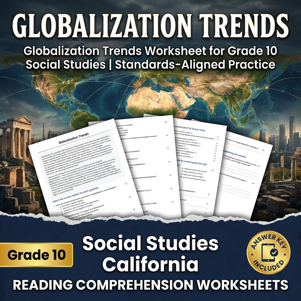 Globalization Trends Worksheet for Grade 10 Social Studies