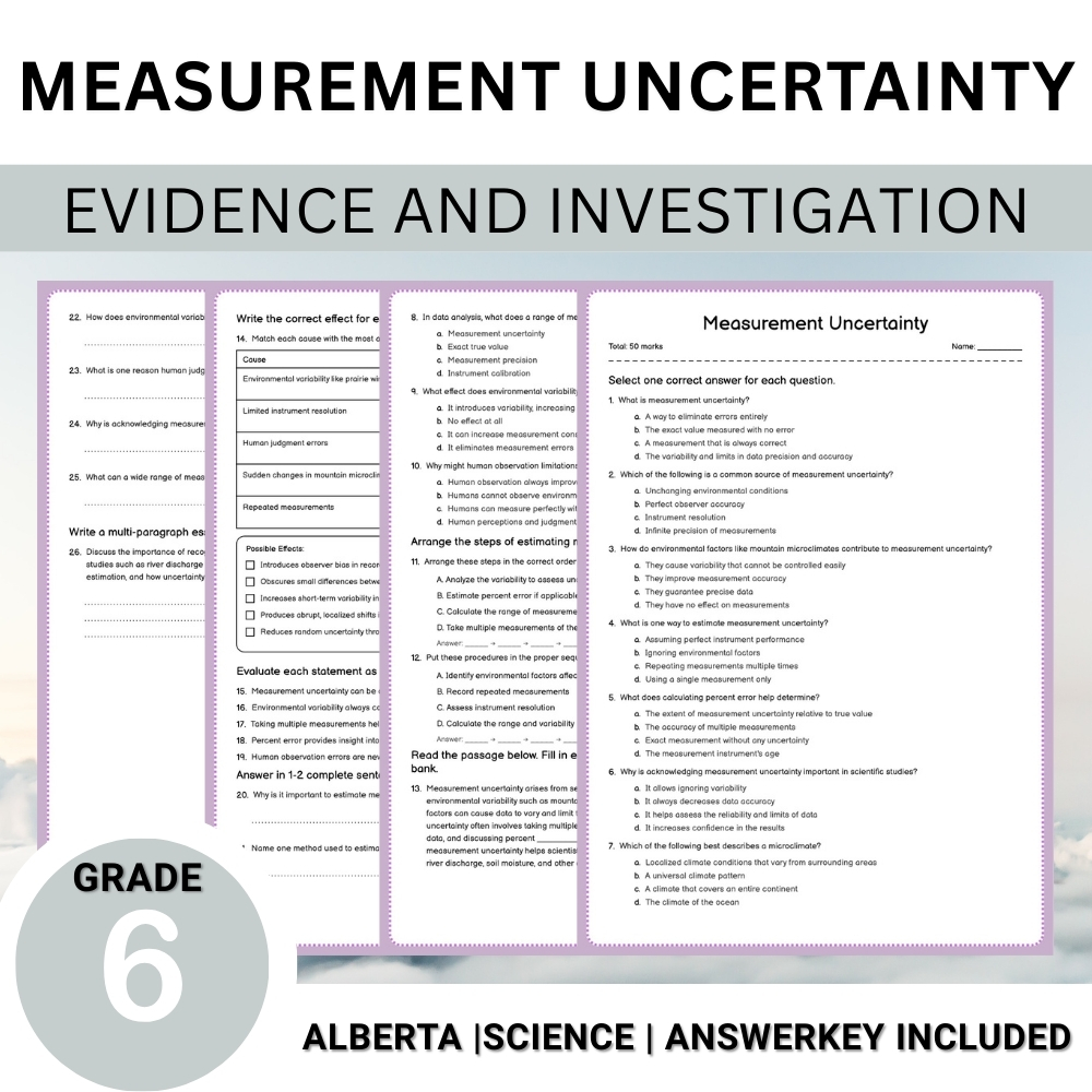 Grade 6 Science Worksheet Bundle – Comprehensive Assessment & Practice Pack — included worksheet 48