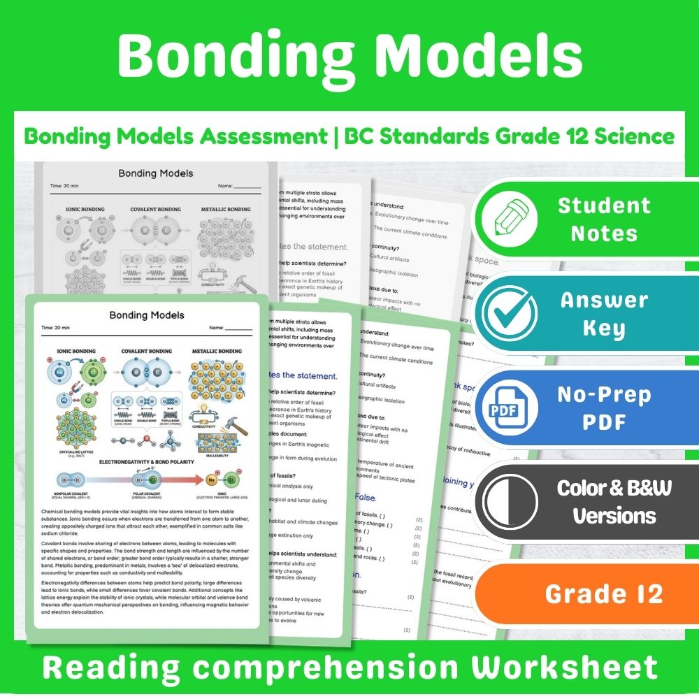 Grade 12 Science Mini Bundle – Thermochemistry & Equilibrium Assessment — included worksheet 10