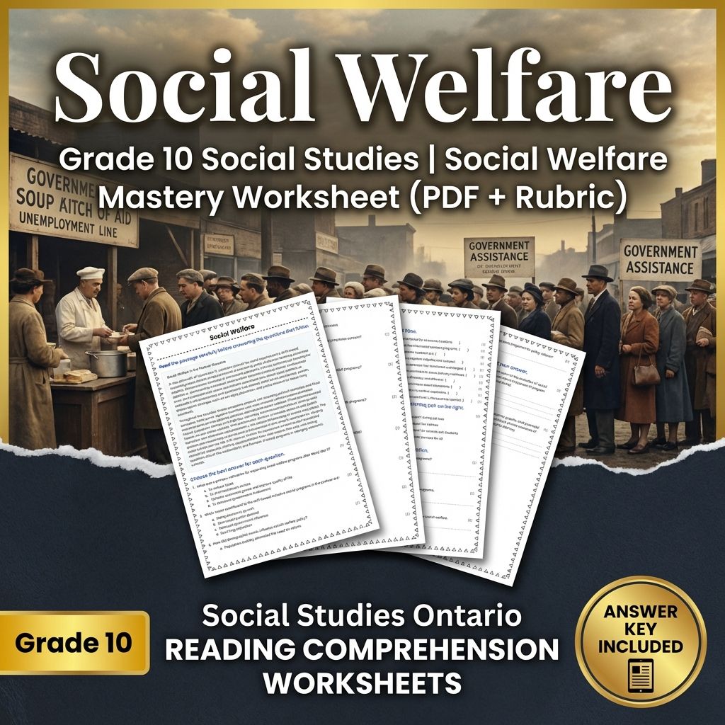 Grade 10 Social Studies | Social Welfare Mastery Worksheet (PDF + Rubric)