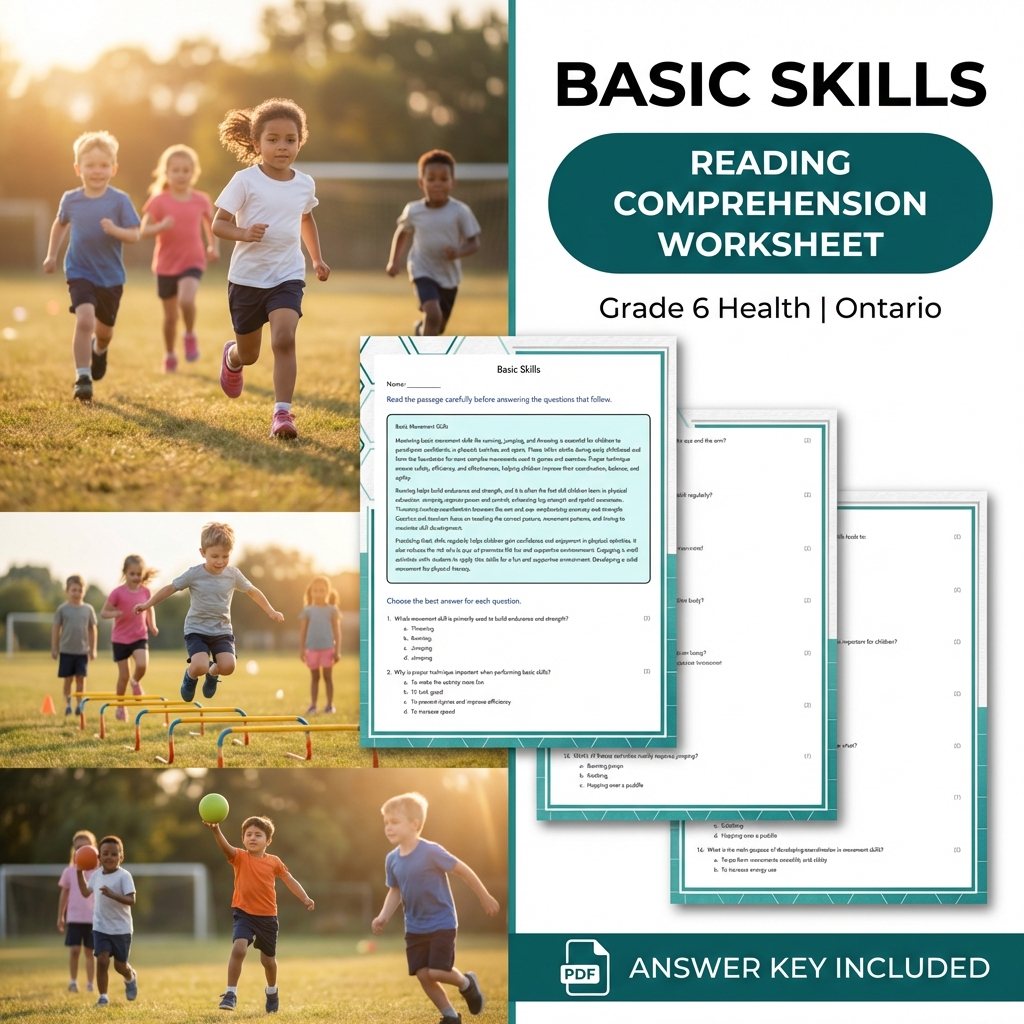 Grade 6 Health Lesson Group | Ontario Standards & Worksheets — included worksheet 2