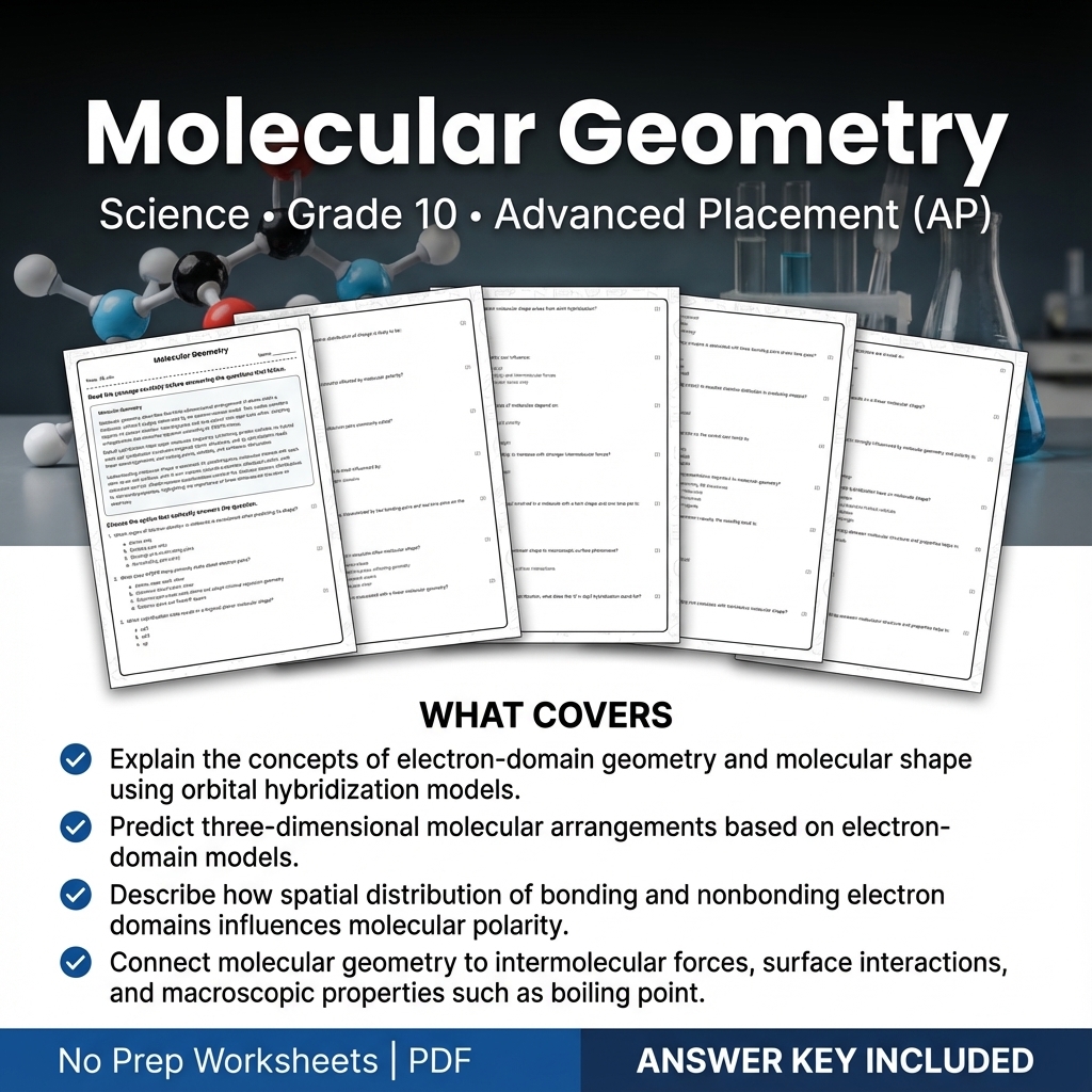Grade 10 Science Worksheet Bundle – Physics, Biology & Earth Science PDF — included worksheet 46
