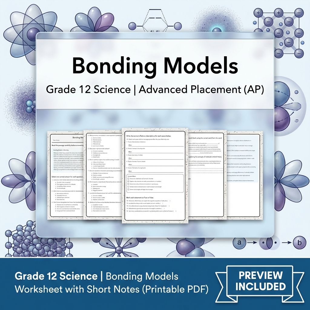 Grade 12 Science Worksheet Bundle – Physics & Biology Topics (PDF Collection) — included worksheet 42