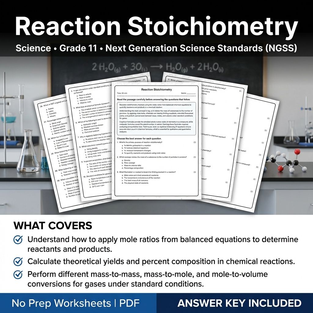 Grade 11 Science Worksheet Bundle|Cellular Processes,Chemistry,& Physics Support — included worksheet 39