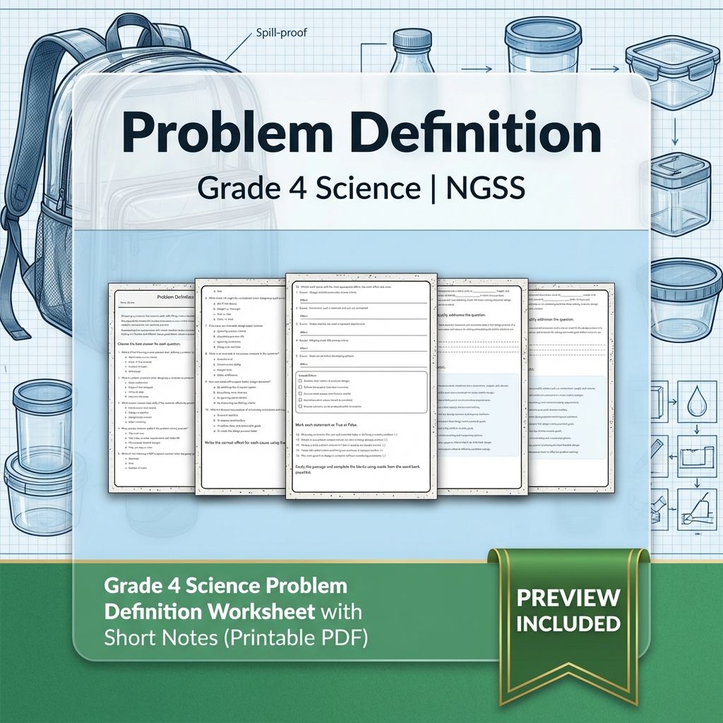 Grade 4 Science Worksheet Pack | NGSS-Aligned Energy, Weather & Structures — included worksheet 9