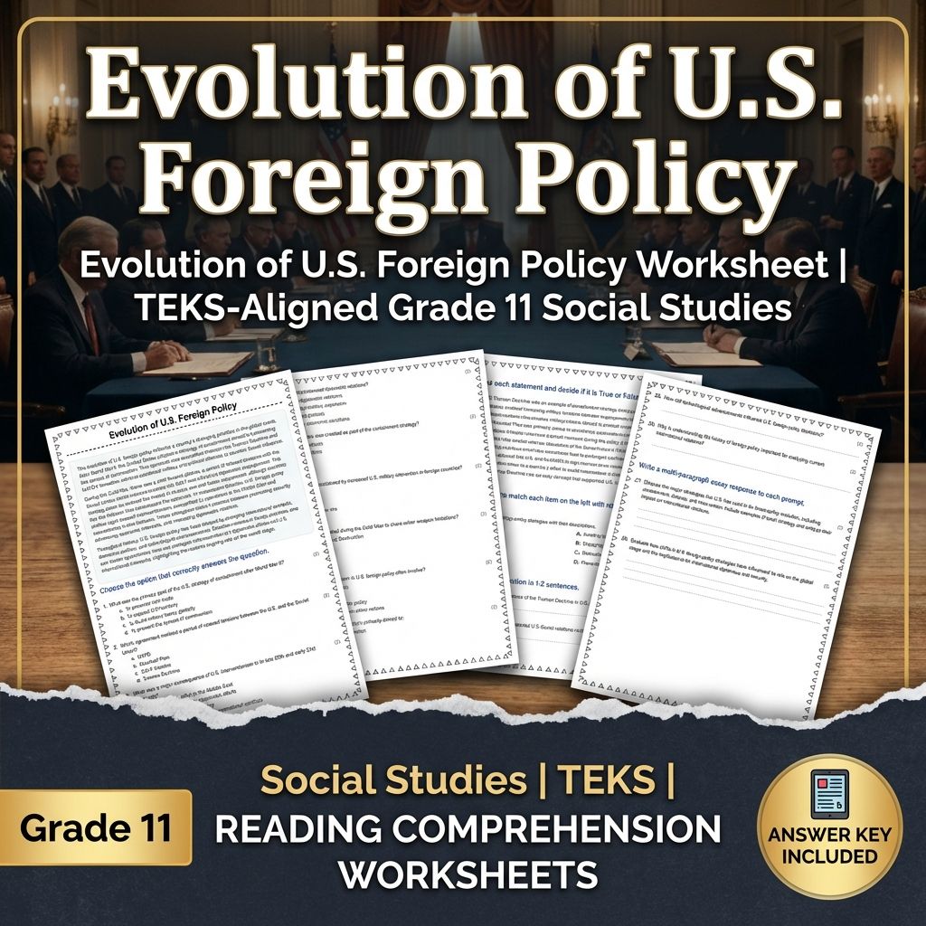 Evolution of U.S. Foreign Policy | TEKS-Aligned Grade 11 Social Studies