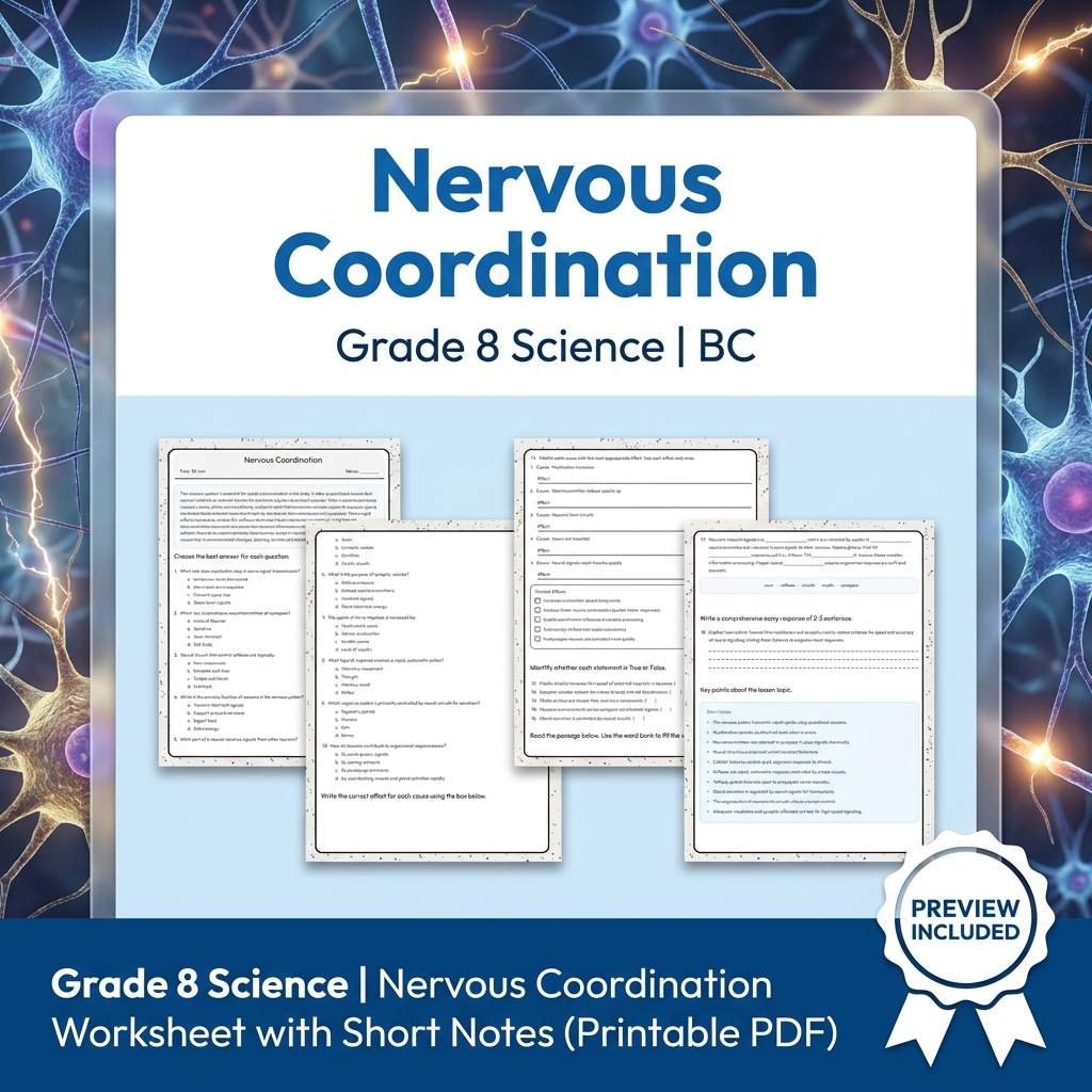 Grade 8 Science Full Year Bundle | Cell Biology, Ecosystems & Conservation — included worksheet 45