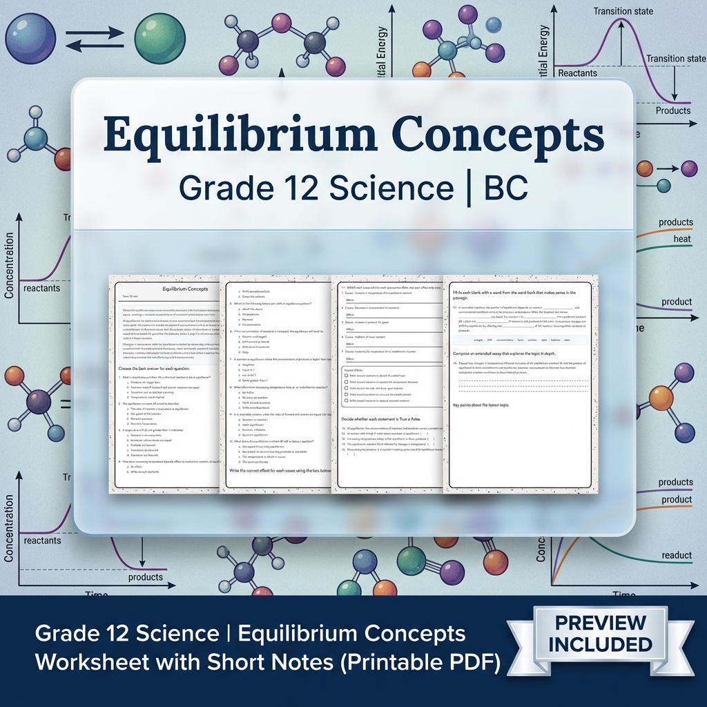 Grade 12 Science Full Year Bundle | Thermochemistry, Earth Systems, Genetics — included worksheet 38