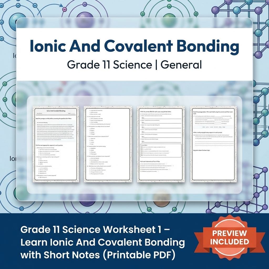 Grade 11 Science Modeling and Evidence Full-Year Bundle: General Framework — included worksheet 28