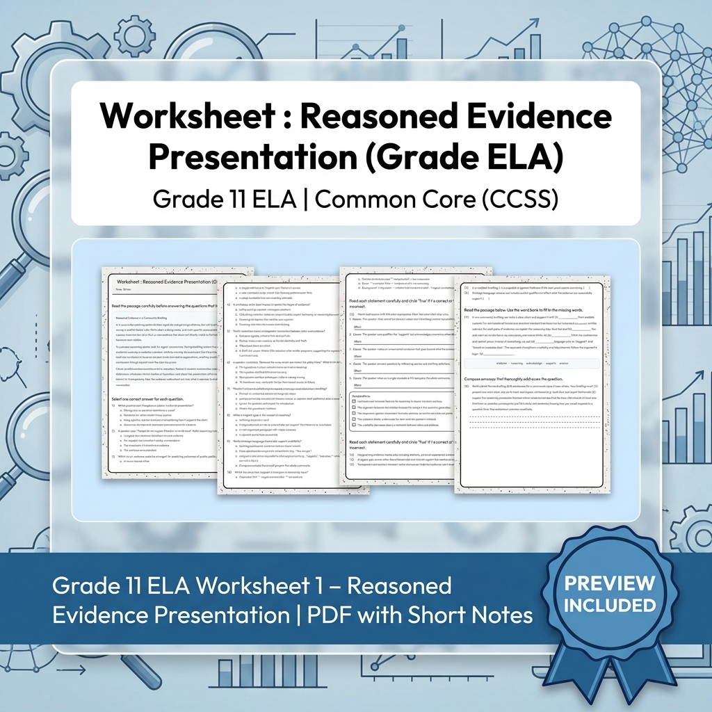 Grade 11 ELA Text Analysis and Writing Full-Year Bundle: Common Core (CCSS) — included worksheet 28