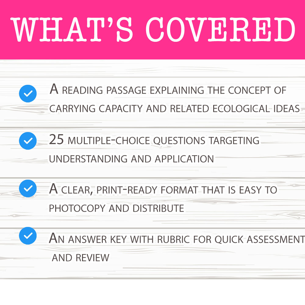 Grade 7 Science worksheet mcq paper worksheet — Grade 7 Science — Carrying Capacity Worksheet MCQ Paper — page 2