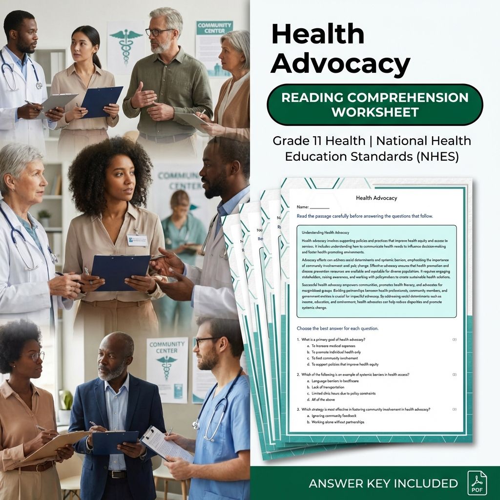 Grade 11 Health Worksheet Bundle – Interpersonal Skills & Advocacy NHES Aligned — included worksheet 33
