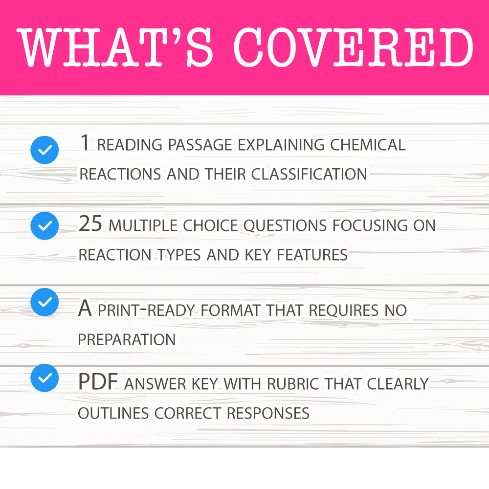 Grade 10 Science worksheet mcq paper worksheet — Grade 10 Science — Worksheet MCQ Paper for Mastering Reaction Classificat…