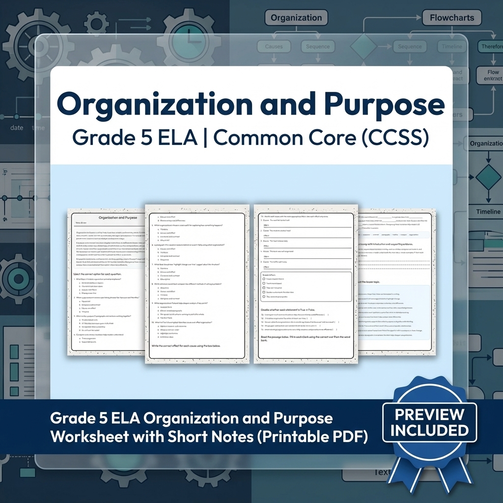 Grade 5 Reading & Text Evidence ELA Lesson Bundle | Common Core (CCSS) — included worksheet 6