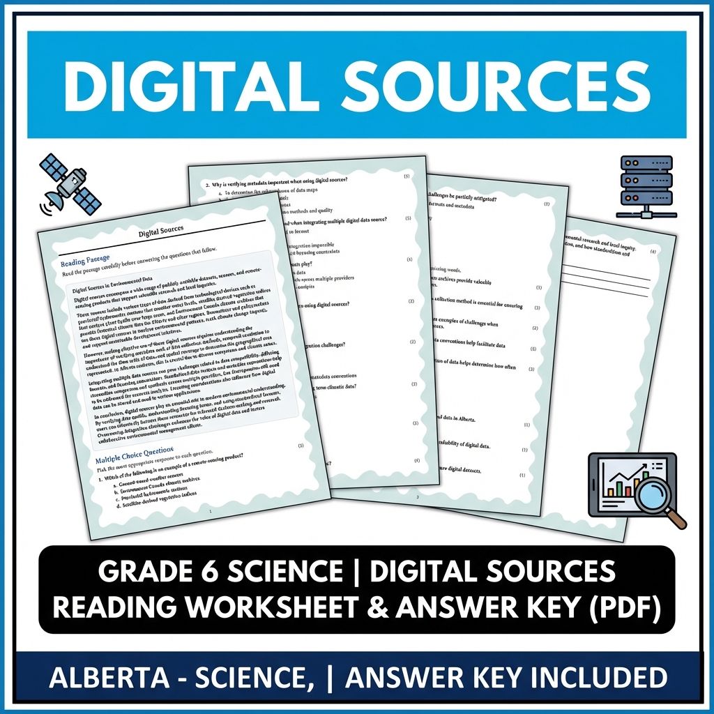 Grade 6 Science Bundle – Data Analysis, Scientific Inquiry & Measurement Skills — included worksheet 8