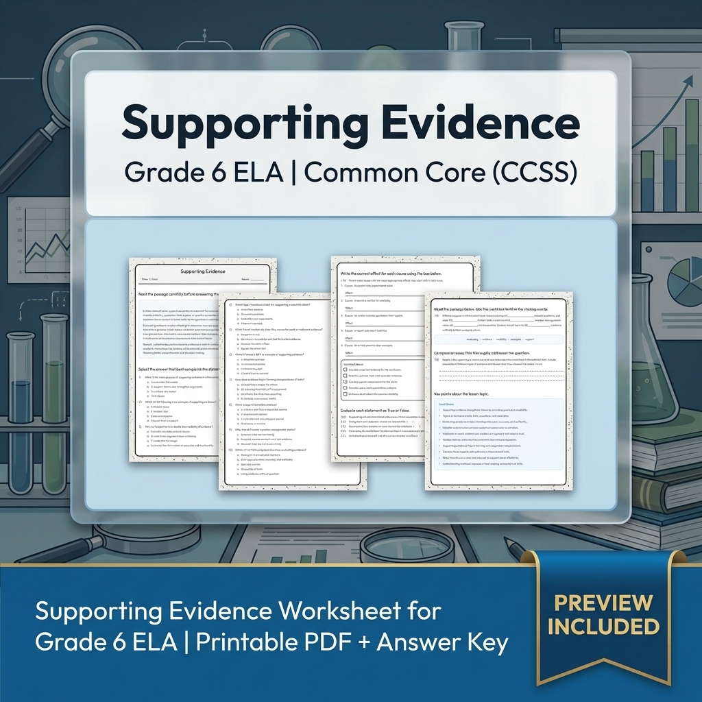 Grade 6 ELA Reading, Writing, & Grammar Full-Year Bundle (Common Core CCSS) — included worksheet 27