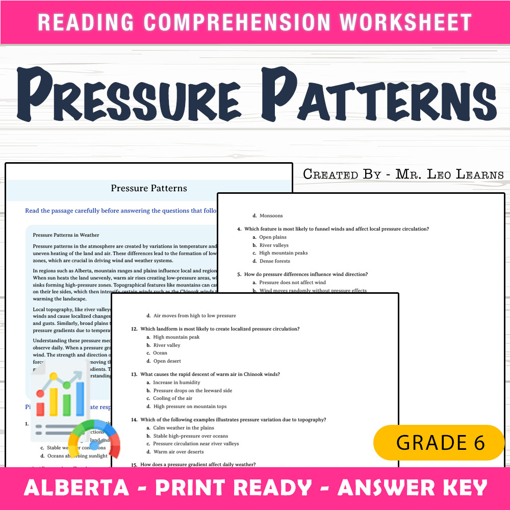 Grade 6 Science worksheet mcq paper worksheet — Grade 6 Science — Pressure Patterns Worksheet for Mastery | PDF + Answer K…