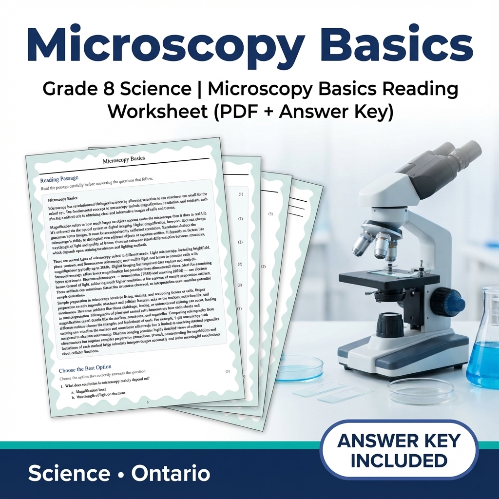 Grade 8 Science Worksheets Bundle | Biology, Physics & Earth Science Resources — included worksheet 43