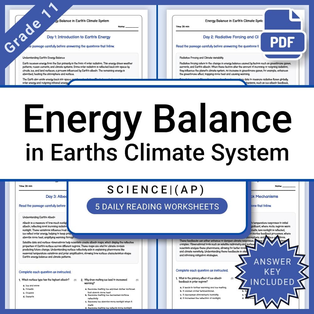 Grade 11 Earth and Space Sciences Lesson Bundle | AP Science Curriculum — included worksheet 5