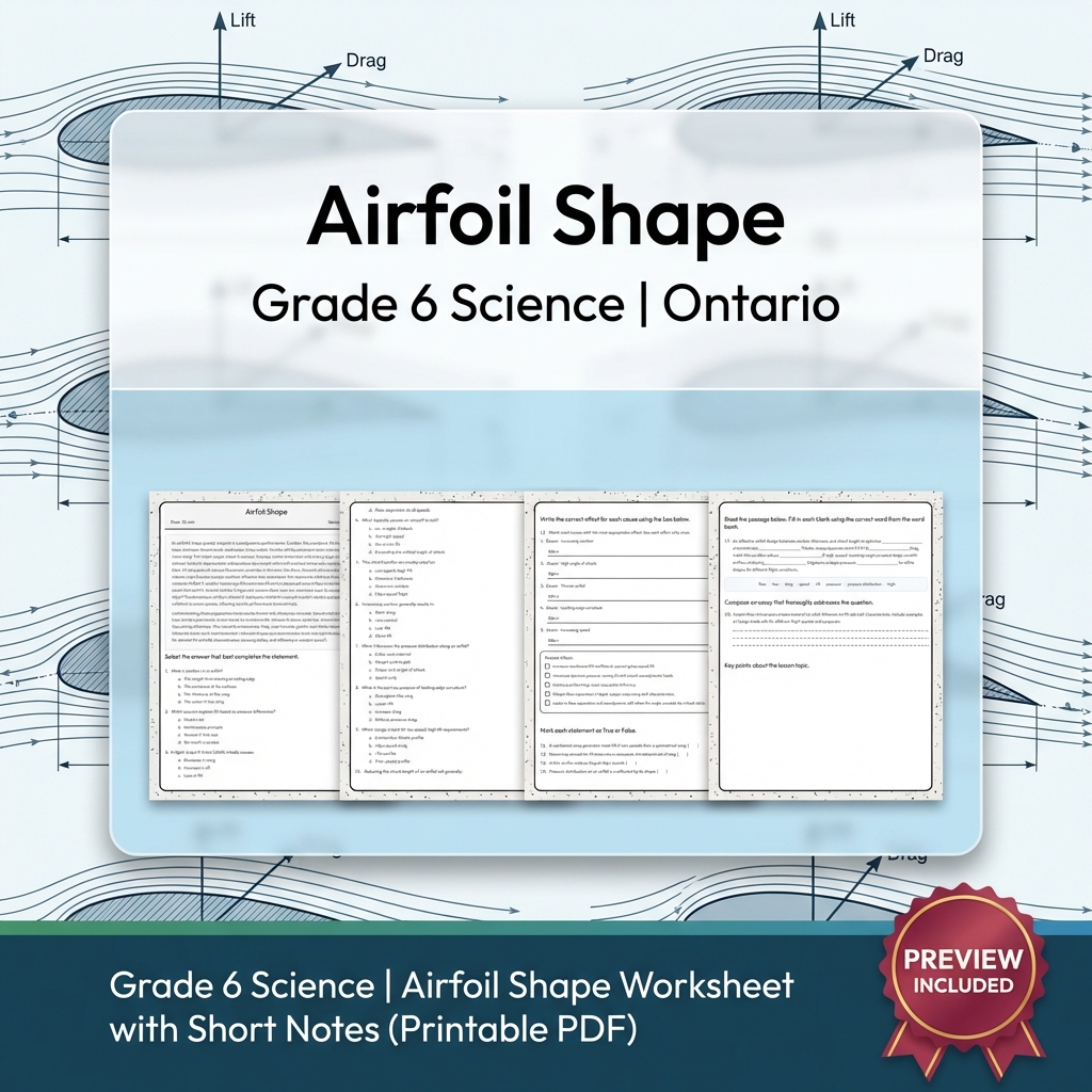 Grade 6 Science Lesson Group Bundle – Ontario Framework Worksheets — included worksheet 9