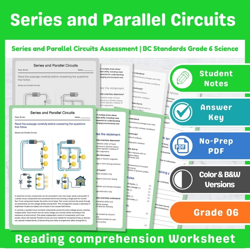 Grade 6 Science Assessment | Wave Interactions & Light Physics Mini Bundle — included worksheet 13