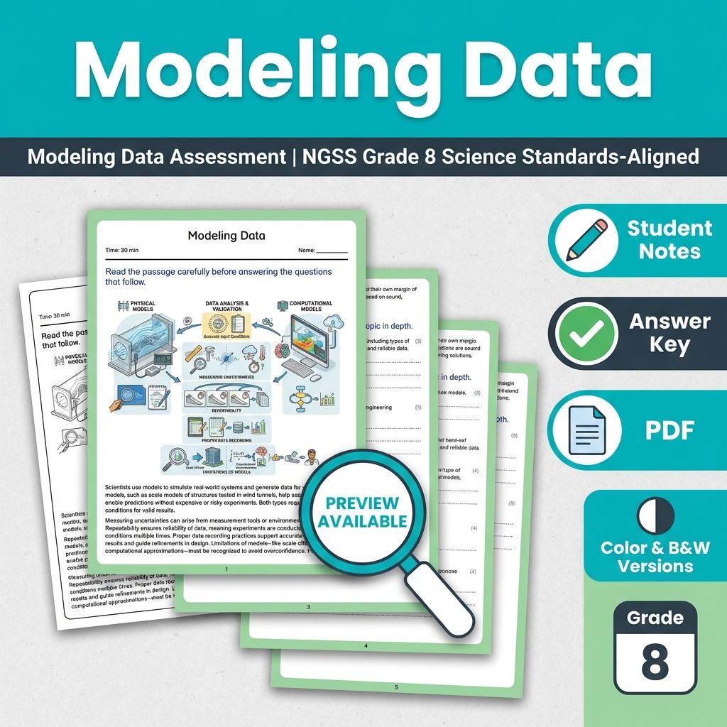 Grade 8 Science Full Year Bundle | NGSS Assessment Worksheets & Resources — included worksheet 35