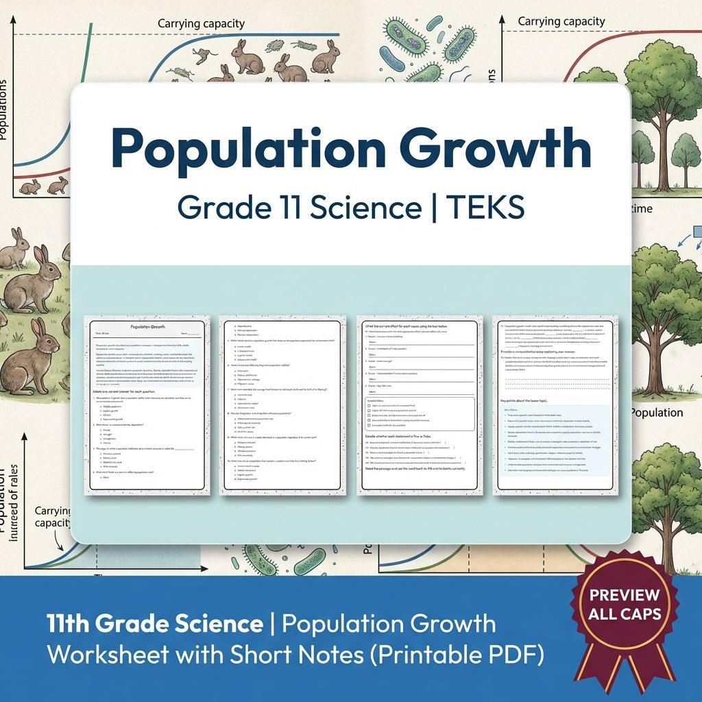 Grade 11 Science Worksheet Bundle | Genetics, Evolution & Human Body (PDF) — included worksheet 41