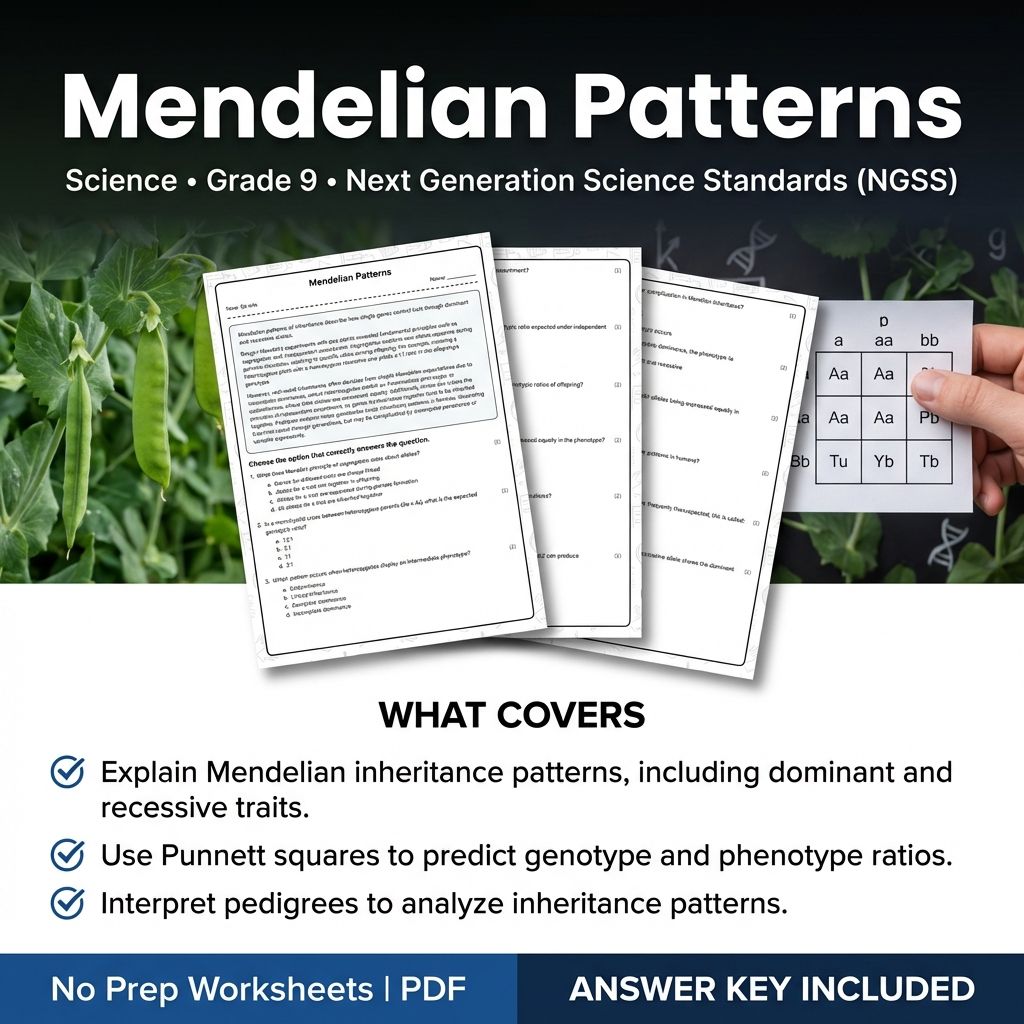Grade 9 Science Worksheet Bundle | Physics, Biology, Earth & Energy Topics — included worksheet 42
