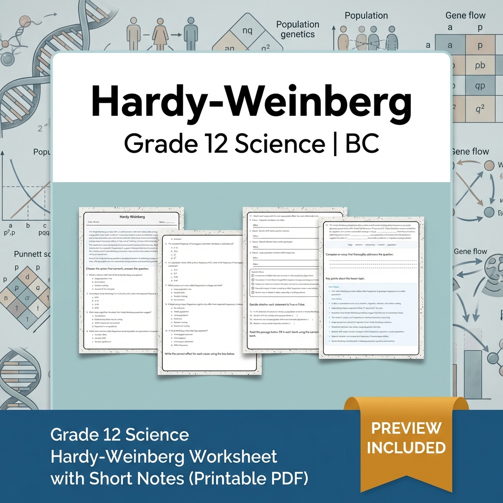 Grade 12 Science Full Year Bundle | Thermochemistry, Earth Systems, Genetics — included worksheet 39