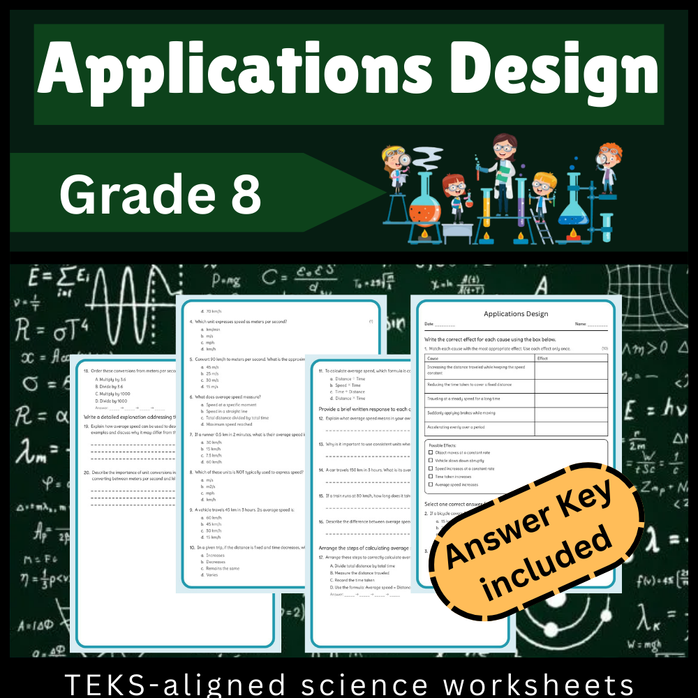 Grade 8 Science Worksheet Bundle | Ecosystems, Matter, Motion & More (TEKS Aligned) — included worksheet 38