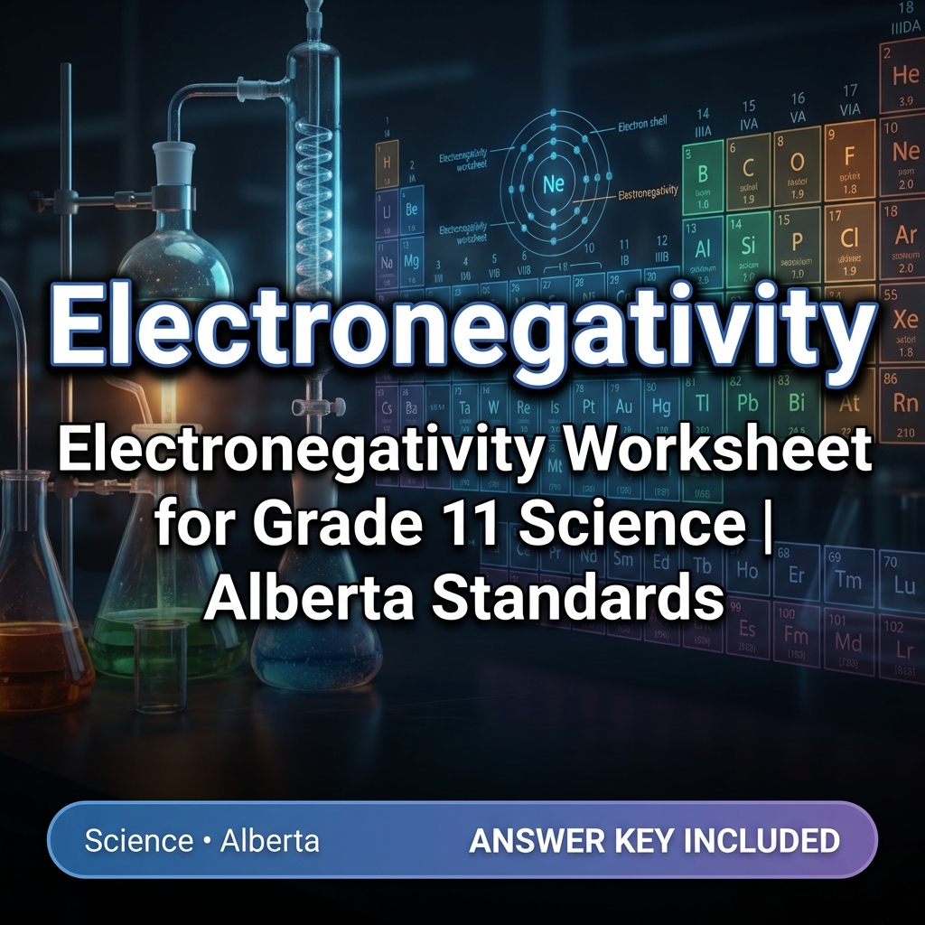 Electronegativity Worksheet for Grade 11 Science | Alberta Standards