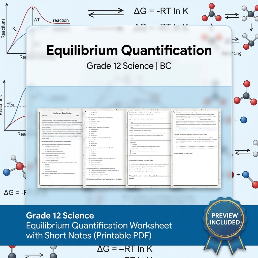 Grade 12 Science Full Year Bundle | Thermochemistry, Earth Systems, Genetics — included worksheet 41
